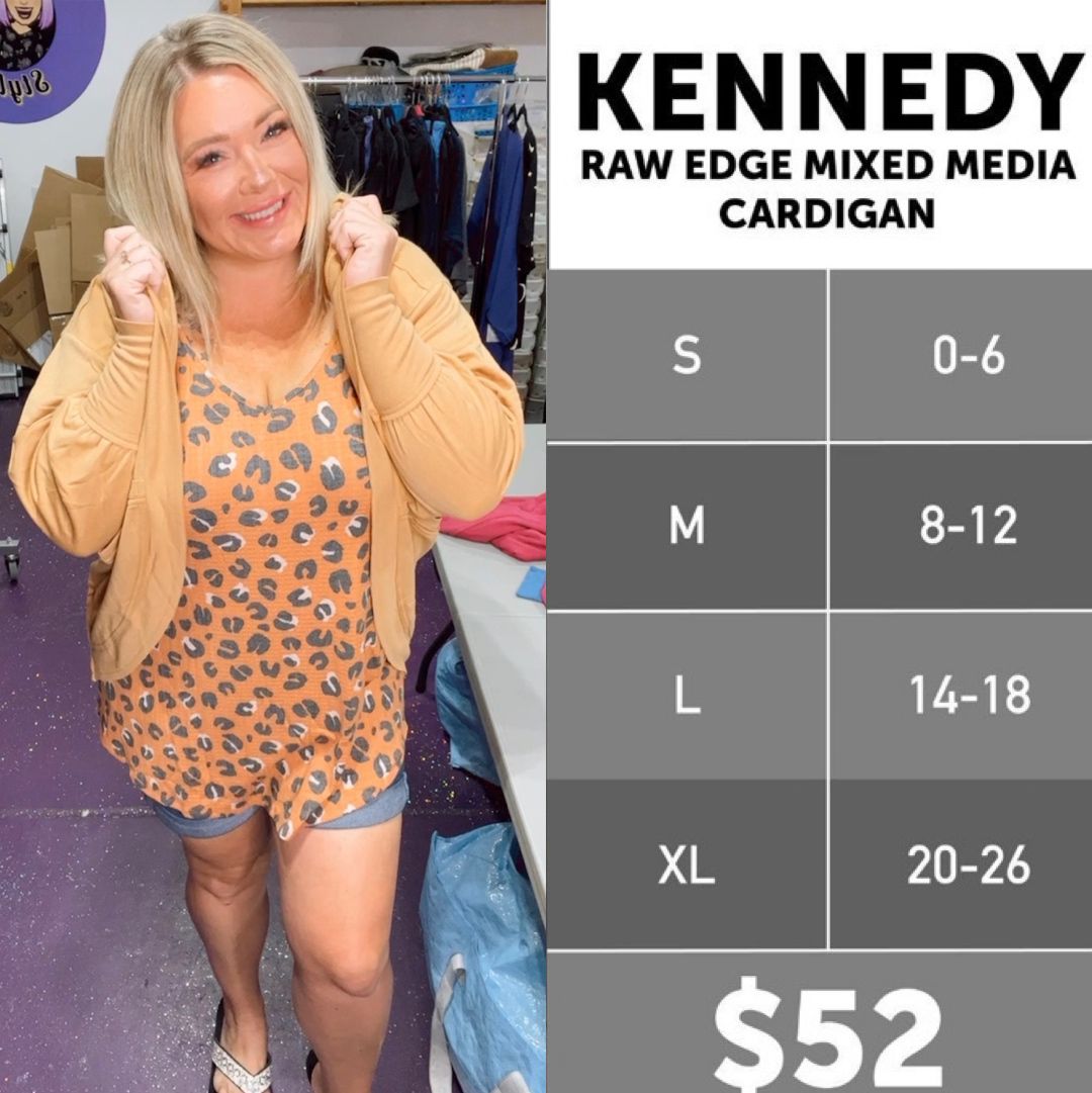 LuLaRoe Kennedy Raw Edge Mix Media Cardigan – Selvaggio Style