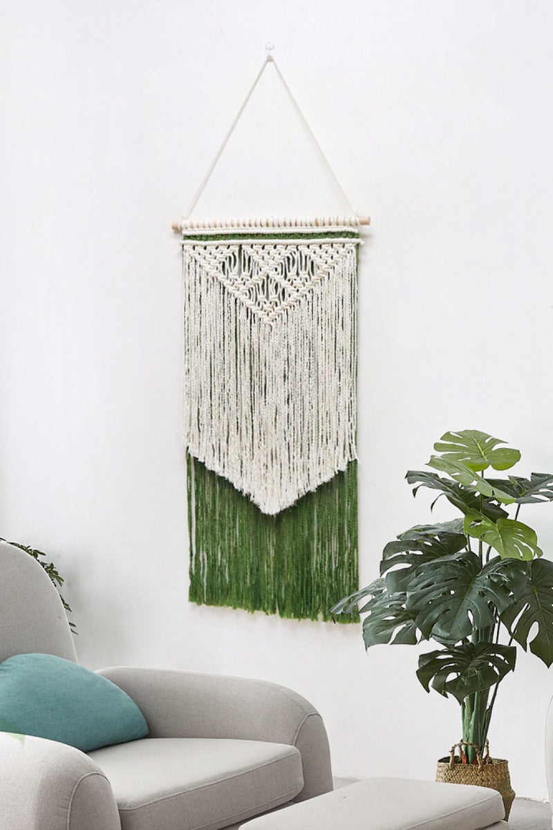 Contrast Fringe Handmade Macrame Wall Hanging – Selvaggio Style