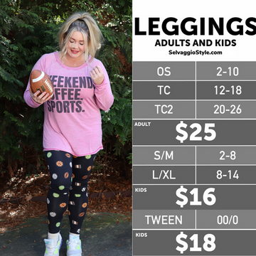 LuLaRoe For The Win Leggings Size Chart