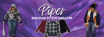 LuLaRoe Piper Balloon Sleeve Sweater