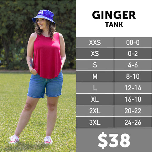 LuLaRoe Ginger Size Chart