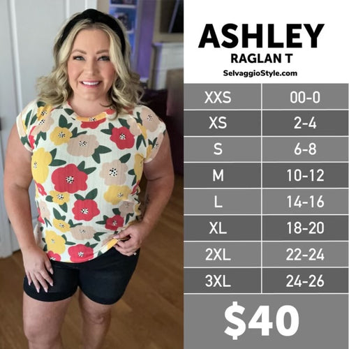 LuLaRoe Ashley Size Chart