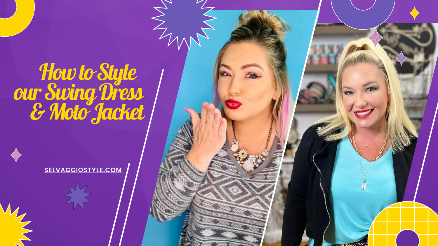 How to Style Our Swing Dress and Moto Jacket