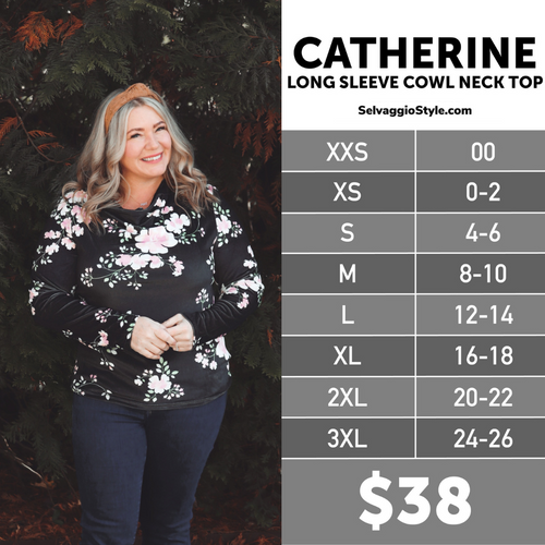 LuLaRoe Catherine Long Sleeve Cowl Neck Top