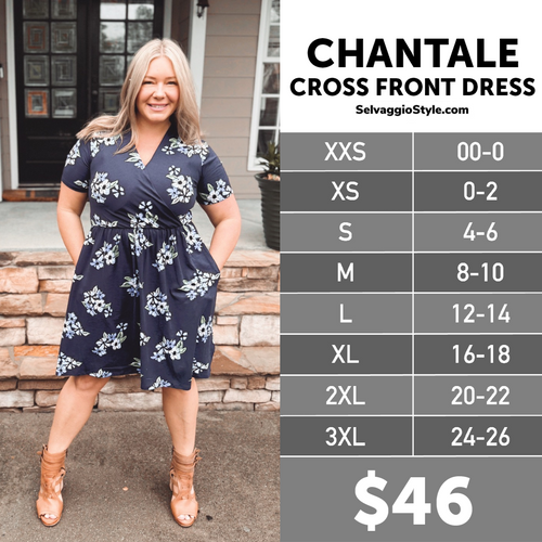 LuLaRoe Chantale Size Chart