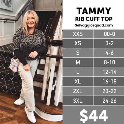 LuLaRoe Tammy Size Chart