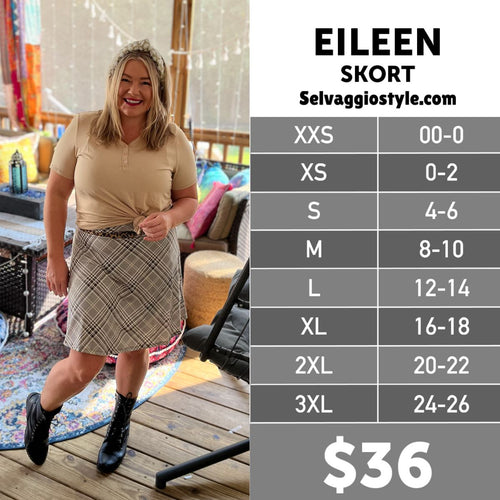 LuLaRoe Eileen Size Chart