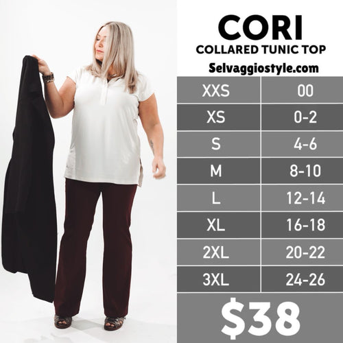 LuLaRoe Cori Size Chart