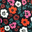 Black Red Pink Floral