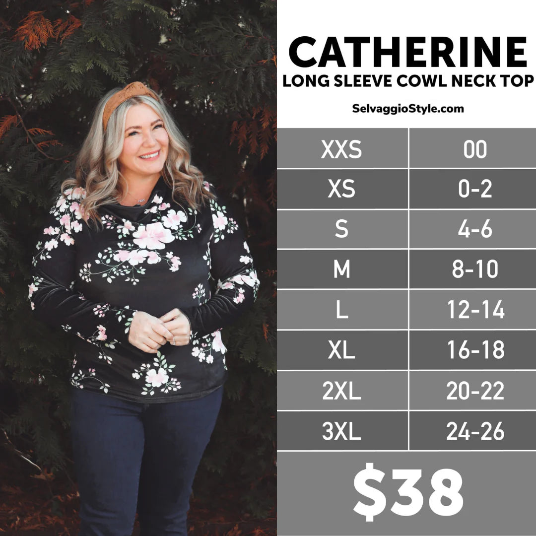 Catherine Velour Cowl Neck Top