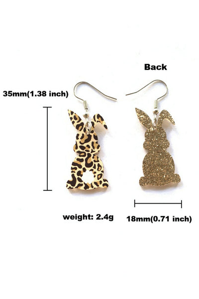 Leopard Rabbit Dangle Earrings